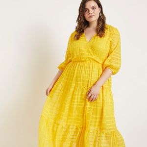 SOLD BNWT Eloquii Yellow Maxi Dress